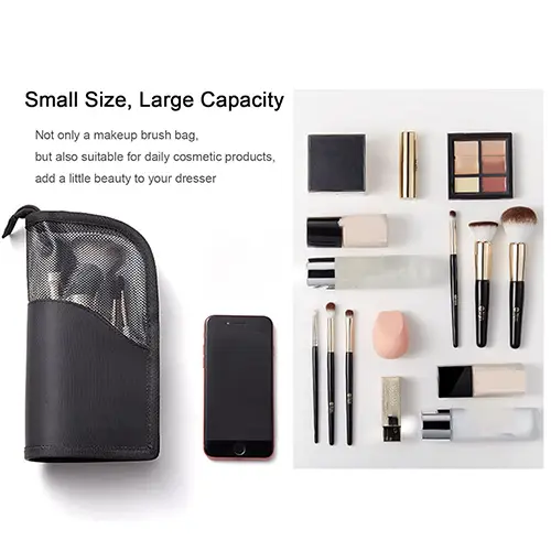 Wholesale Makeup Brush Bag | Water-Resistant Vertical Stand-Up Organizer for Beauty Tools